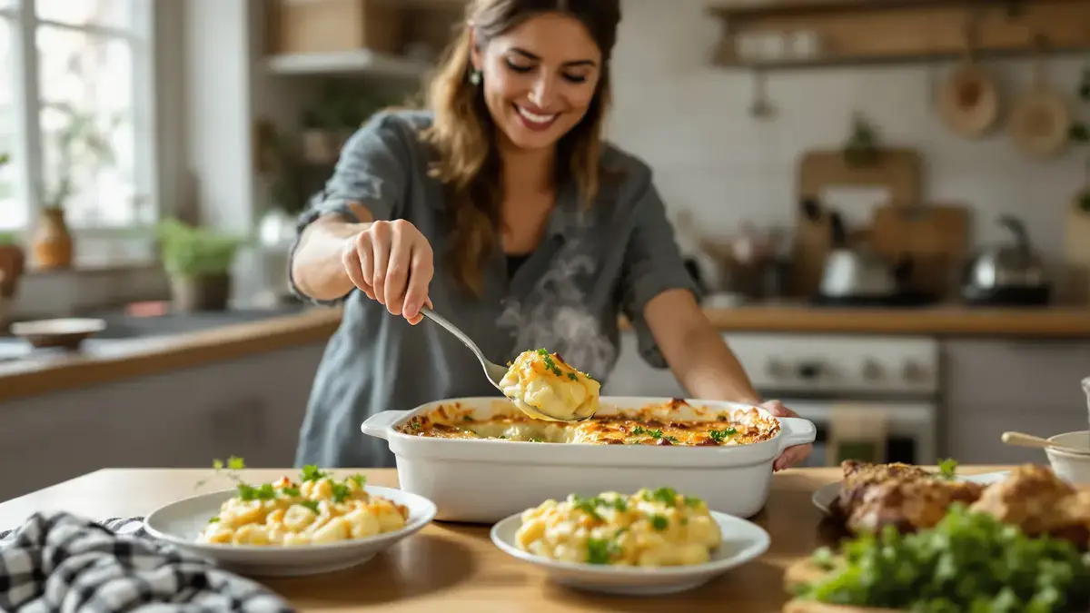 Deze aardappelgratin met geitenkaas verbergt een eenvoudige truc die veel mensen vaak over het hoofd zien