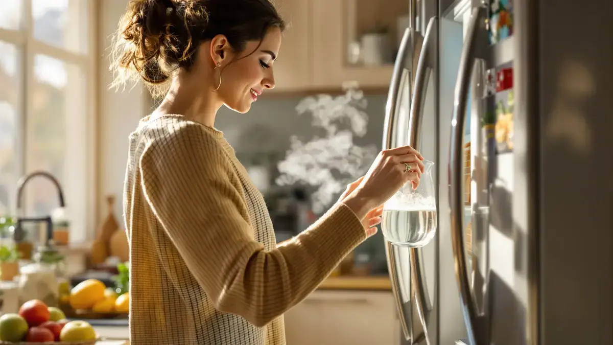 Je karaf in de koelkast zetten lijkt onschuldig, maar het schaadt de kwaliteit van het water dat je drinkt.