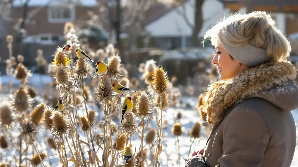 Deze stekelige bloem trekt veel putters aan in de tuin, een voordeel dat vaak door tuiniers over het hoofd wordt gezien