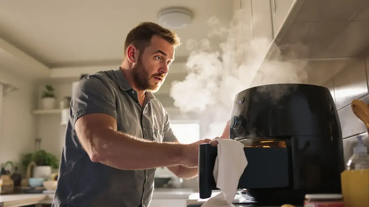 Als je je airfryer op deze manier schoonmaakt loop je meer risico op brand dan je denkt
