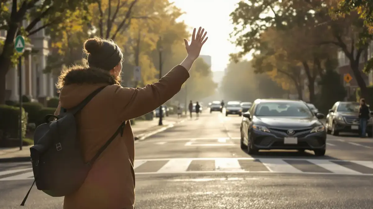 Auto’s bedanken met een handgebaar bij het oversteken onthult een onderschatte eigenschap bij sommige mensen