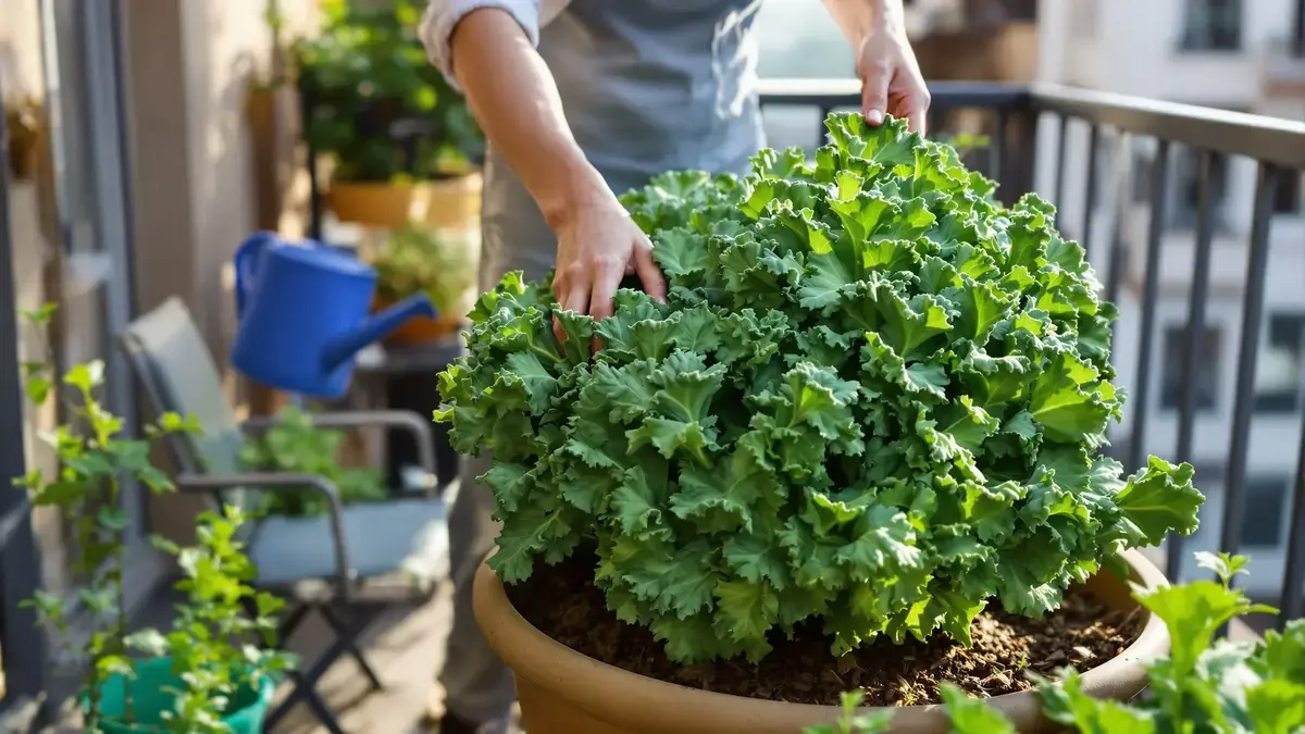 Deze boerenkool in pot fleurt je balkon op met eenvoudige maar essentiële regels