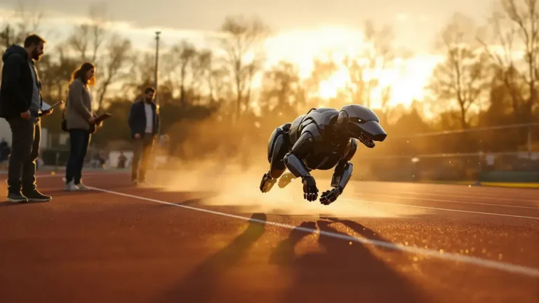 Chinese robot hond levert ongelooflijke prestatie 100 meter in minder dan 10 seconden een onderschat record