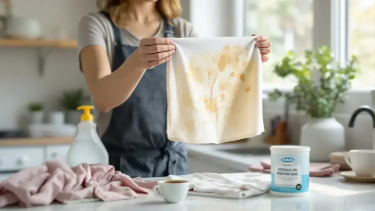 Deskundigen waarschuwen: wie bleekmiddel gebruikt om theedoeken te bleken, riskeert schade en verlies van kleur volgens professionals