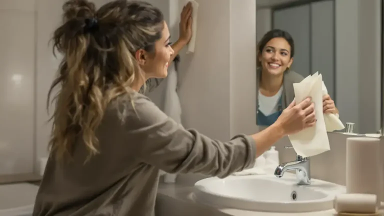 Door bakpapier in de badkamer te gebruiken vergeet je doeken en schoonmaakmiddelen dankzij deze eenvoudige methode