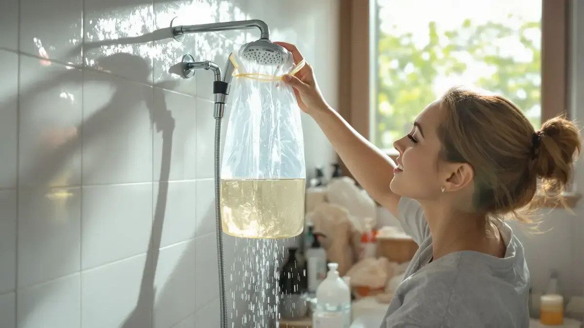 Dit goedkope bad ontkalkt uw verstopte douchekop en herstelt moeiteloos de optimale straal zonder schrobben