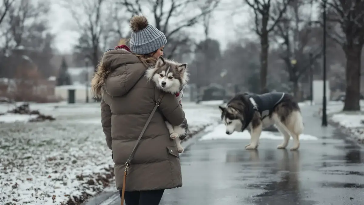 Hond en strenge kou deze regel van 3 criteria om te bepalen of hij echt een jas buiten nodig heeft
