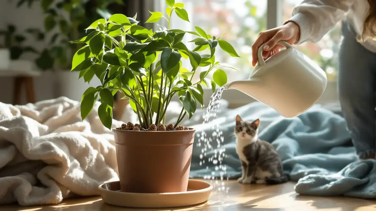 Kamerplanten deze tip met een dennenappel verbetert hun verzorging zonder extra inspanning