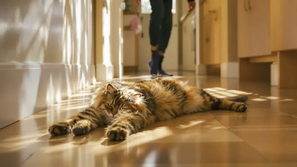 Dit is waarom uw kat ervoor kiest zich te installeren waar u langsloopt een intrigerend maar gewoon gedrag bij deze dieren