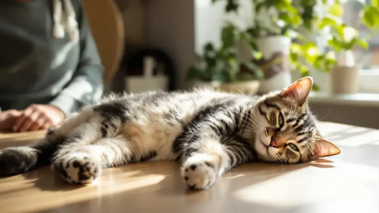 Als uw kat vaak op zijn linkerzij slaapt is daar een interessante reden voor die te maken heeft met zijn oud gedrag