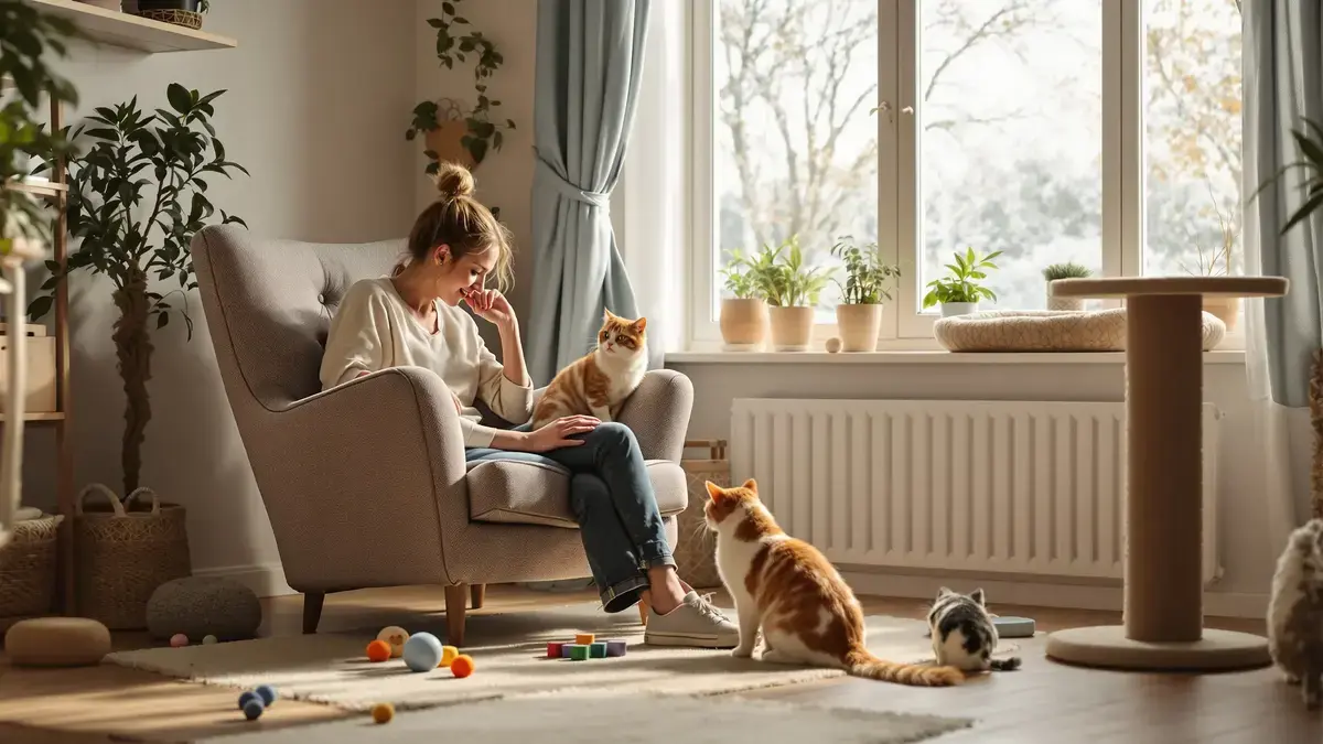 Uw kat thuis weer opvrolijken bij isolatie en gebrek aan spel