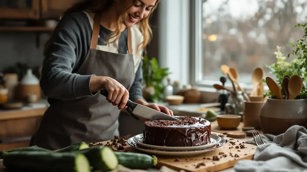 Deze luchtige chocoladetaart zonder vetstoffen is snel en makkelijk te maken