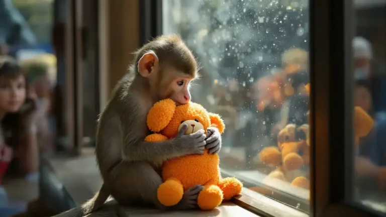 De ontroerende foto’s van Punch het baby-aapje met zijn knuffel onthullen psychologische waarheden over onze behoefte aan emotionele veiligheid