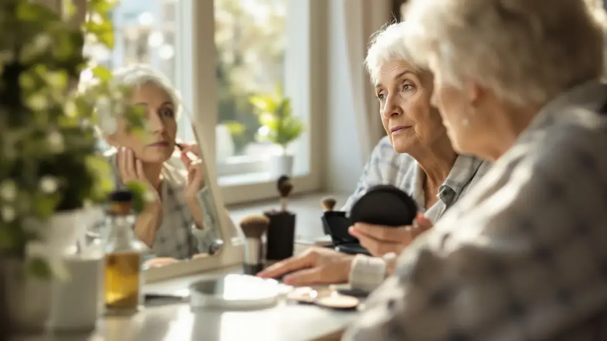 Schoonheidsprofessionals waarschuwen: vrouwen van boven de 60 die hun huid opmaken, lopen het risico hun rimpels te benadrukken en ouder te lijken