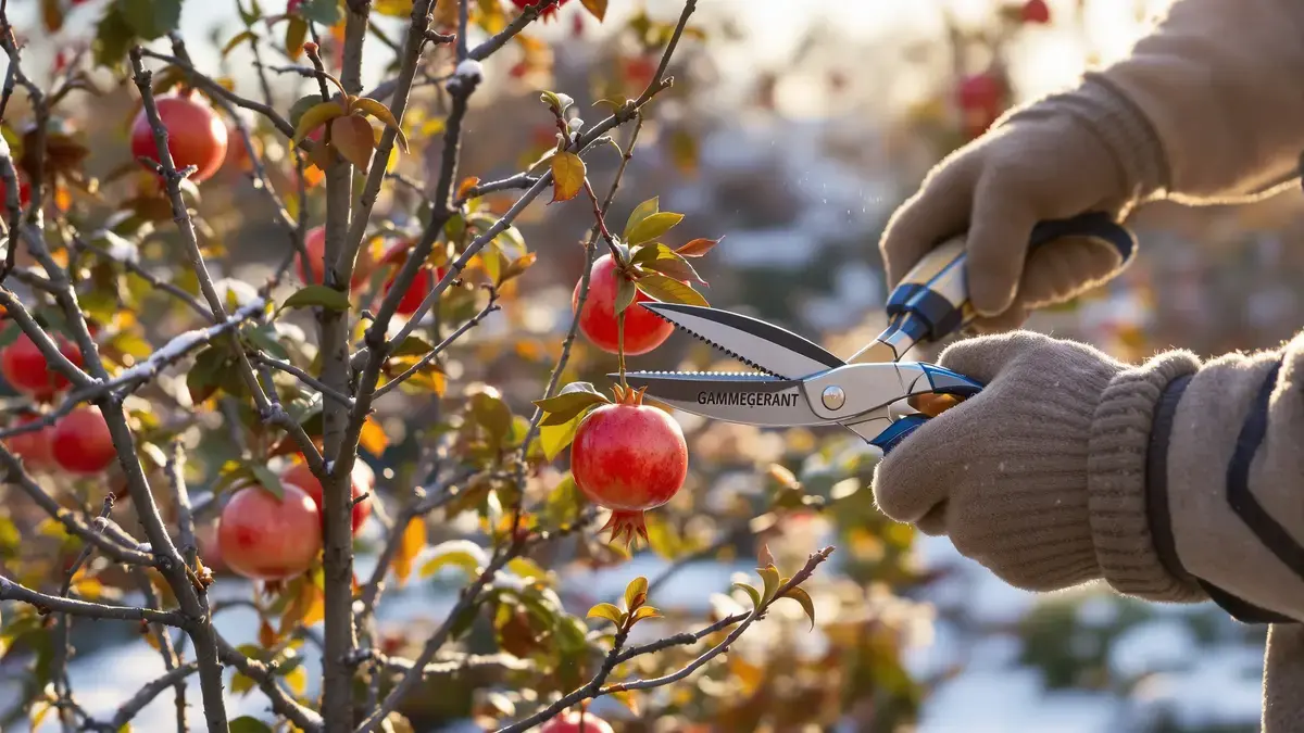 Het snoeien van een granaatappelboom op het juiste moment bevordert zoete en overvloedige vruchten