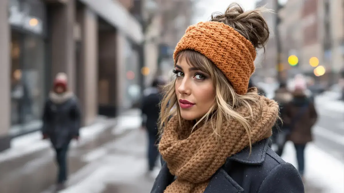 Deze onbekende trend beschermt je kapsel tegen de kou terwijl velen nog steeds de klassieke mutsfout maken