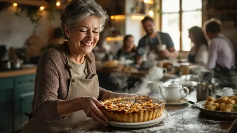 Dit recept voor uientaart is smeuïg en smaakvol, een waar genot bij elke hap