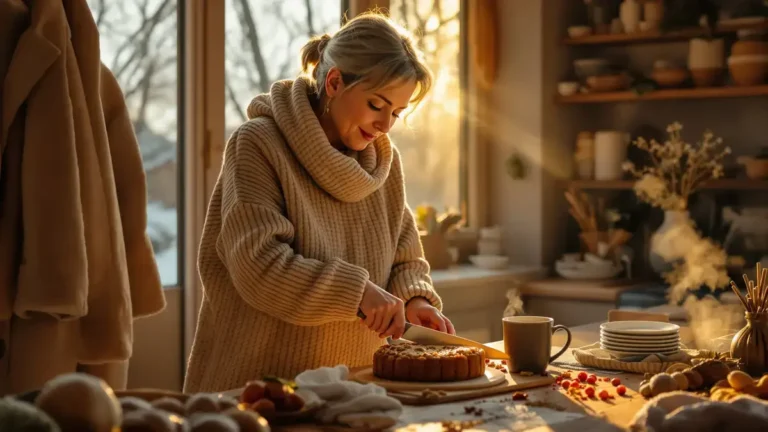 Deze zachte en geurige notentaart wordt elke zondag in februari bereid met gewone voorraadkastingrediënten