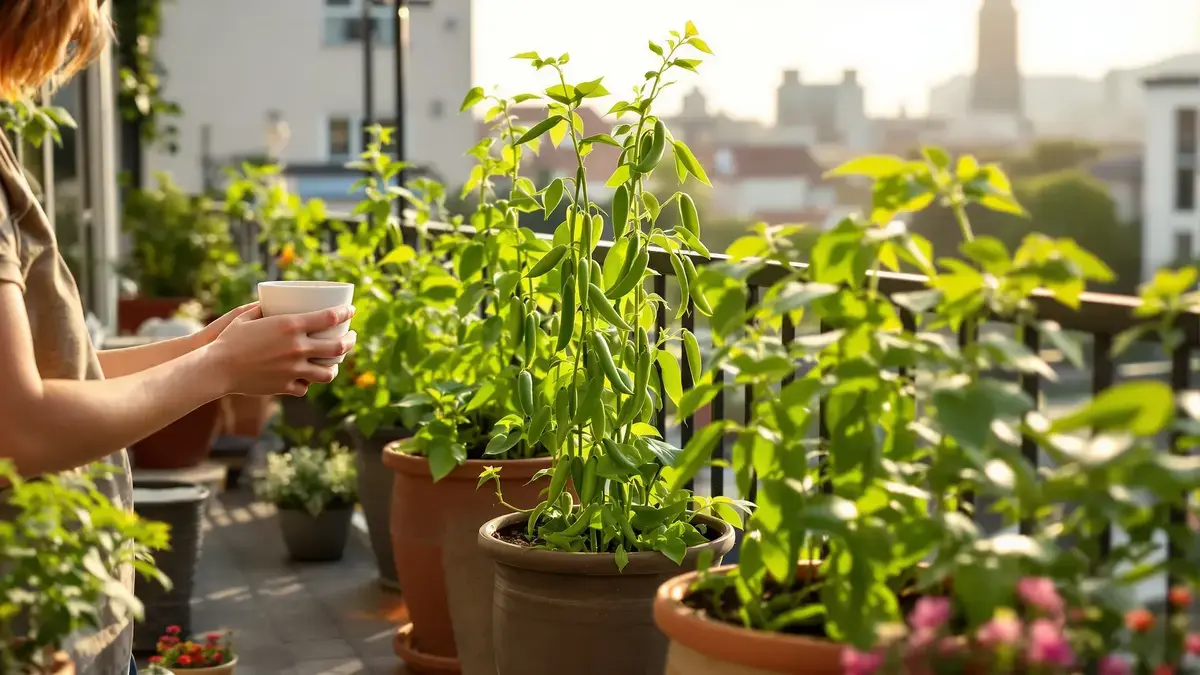 Haricots verts in een pot op het balkon deze eenvoudige methode zorgt de hele zomer voor een doorlopende oogst