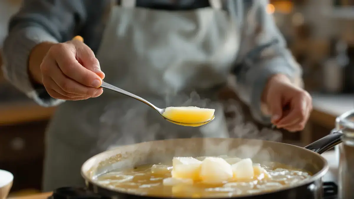 Met de ijstruc verwijder je moeiteloos vet uit een saus dankzij een handige oma-tip