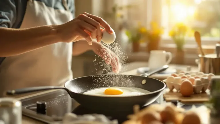 Met dit trucje met bloem bak je spiegeleieren zonder dat ze aanbakken, zonder boter of water
