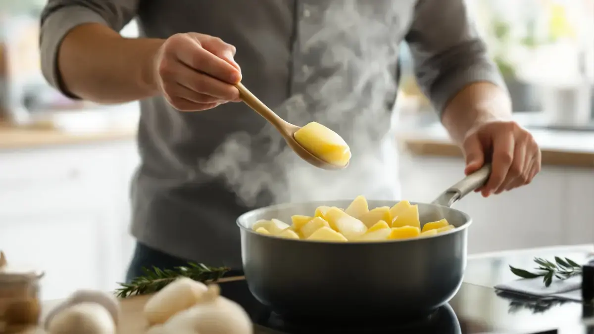 Voeg het toe aan de aardappelen tijdens het koken voor nog intensere smaken en een ultrazachte textuur