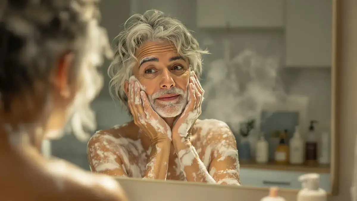 Witte haren een veelgebruikte shampoo verbergt een waarheid die weinigen durven toegeven